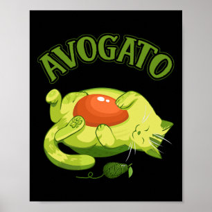 Cinco De Mayo T Shirt Funny Meow Avogato Cat Avoca Poster