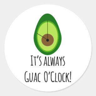 Cinco De Mayo T-Shirt Guacamole Lovers Shirt Runder Aufkleber