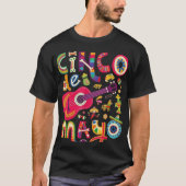 Cinco de Mayo T-Shirt, mexikanischer Taco Guitar F T-Shirt (Vorderseite)