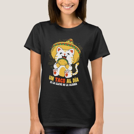 Cinco de Mayo Taco Cat T-Shirt (Vorderseite)