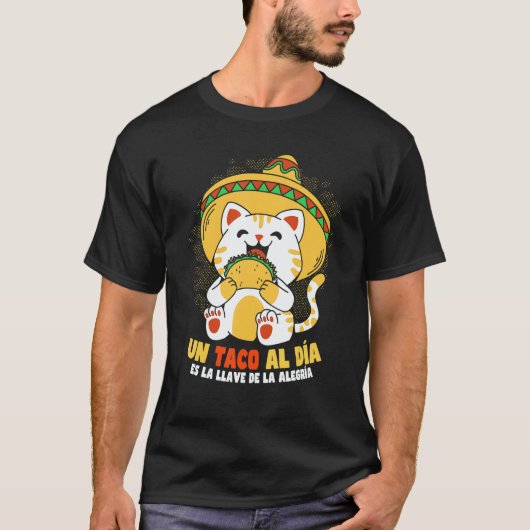 Cinco de Mayo Taco Cat T-Shirt (Vorderseite)