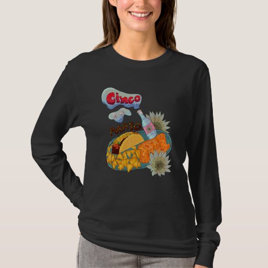 Cinco De Mayo Taco & Chips Mexicanisches Lebensmit T-Shirt (Vorderseite)