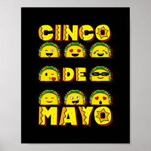 Cinco de Mayo Taco Funny Boys Männer mexikanisches Poster