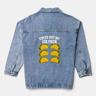 Cinco De Mayo Taco Karo Out My Six Pack Taci Mexi Jeansjacke