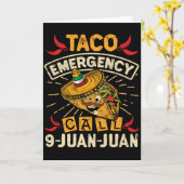 Cinco De Mayo Taco-Notruf 9 Juan Juan Karte (Gelbe Blume)