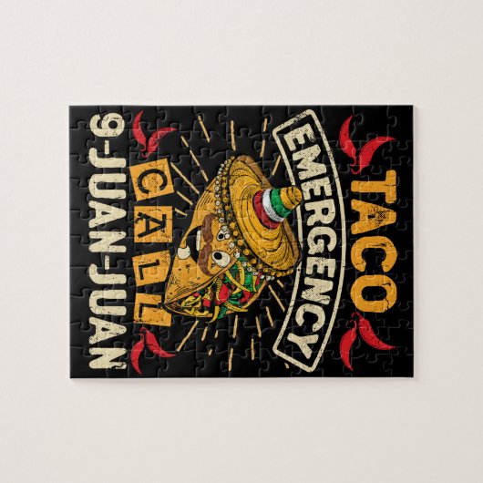 Cinco De Mayo Taco-Notruf 9 Juan Juan Puzzle (Horizontal)