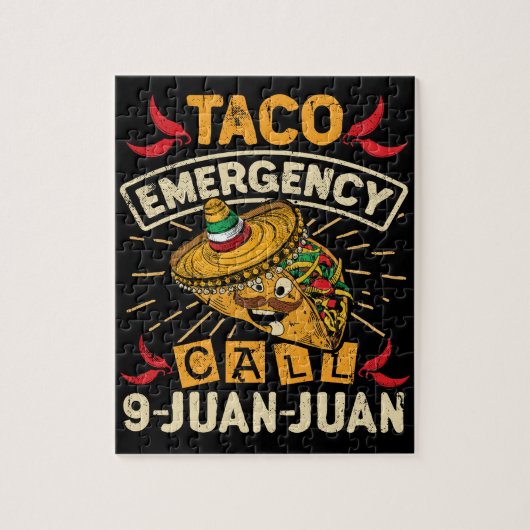 Cinco De Mayo Taco-Notruf 9 Juan Juan Puzzle (Vertikal)