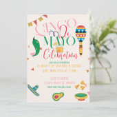 Cinco De Mayo Taco Party Einladung (Stehend Vorderseite)