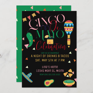 Cinco De Mayo Taco Party Farbenfrohe Feier B Einladung