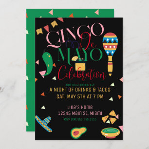 Cinco De Mayo Taco Party Farbenfrohe Feier B Einladung