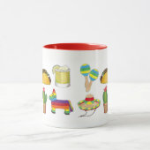 Cinco de Mayo Taco Piñata Cactus Sombrero Maracas Tasse (Zentrum)