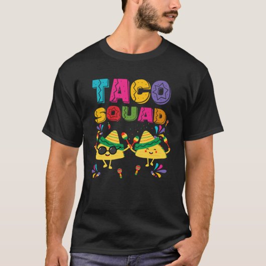 Cinco De Mayo Taco Squad Mexican Lets Fiesta  Men  T-Shirt (Vorderseite)