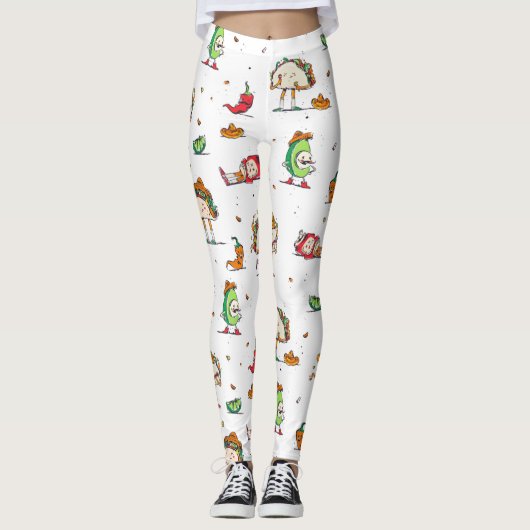 cinco de mayo tacos kawaii leggings (Vorderseite)