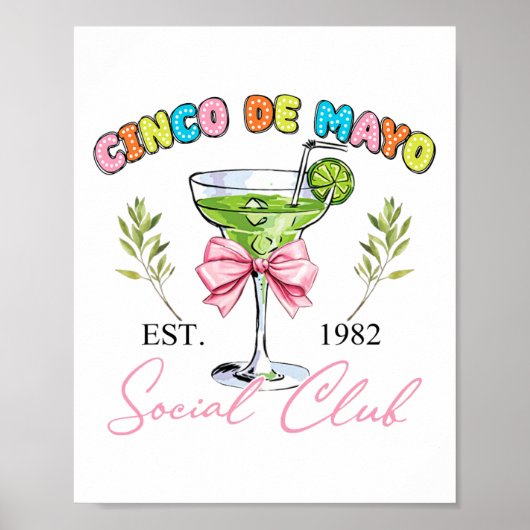 Cinco De Mayo Tequila Coquette Social Club Poster (Vorne)