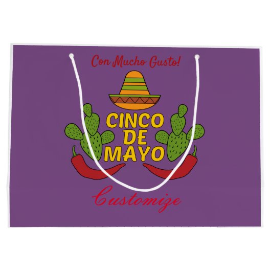 Cinco De Mayo Thunder_Cove Große Geschenktüte (Rückseite)