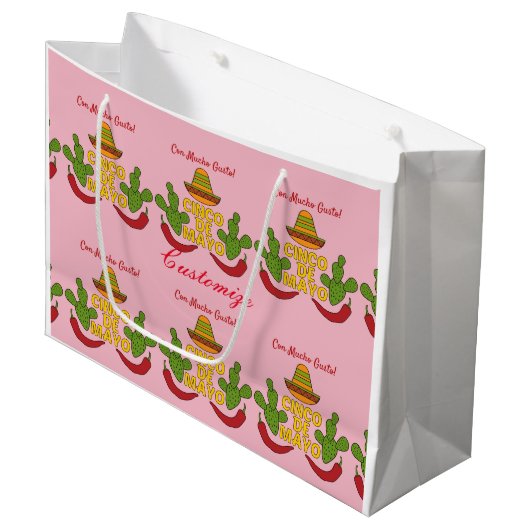 Cinco De Mayo Thunder_Cove Große Geschenktüte (Vorderseite Schrägansicht)