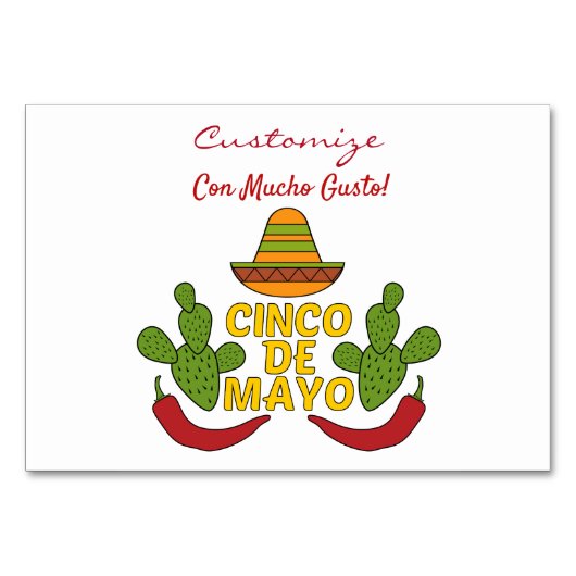 Cinco de Mayo Thunder_Cove Tischnummer (Vorderseite)