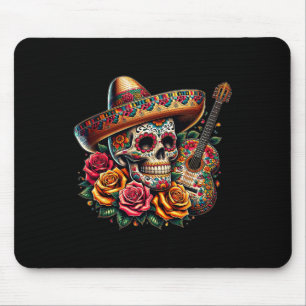 Cinco De Mayo Totenkopf Sombrero Fiesta Mexikanisc Mousepad