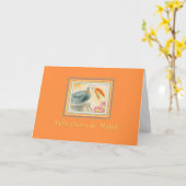 Cinco de Mayo Toucan auf Spanisch über Orange Karte (Gelbe Blume)