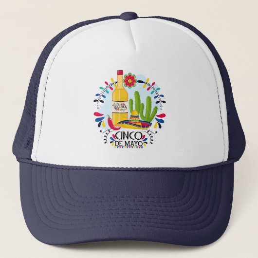 Cinco De Mayo Trucker Hat Truckerkappe (Vorderseite)