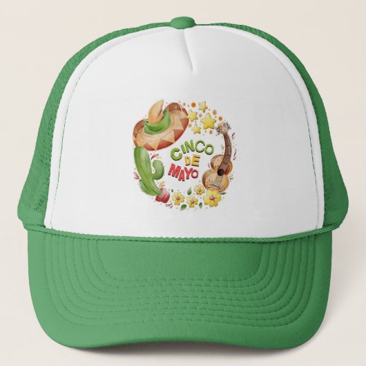 Cinco De Mayo Trucker Hat Truckerkappe (Vorderseite)