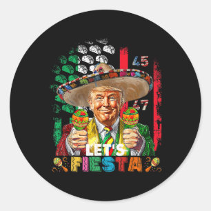 Cinco De Mayo Trump Taco Lustiger Mexikanischer Tr Runder Aufkleber