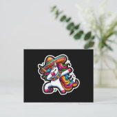 Cinco de Mayo Unicorn Postkarte (Stehend Vorderseite)