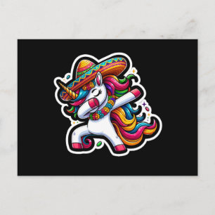 Cinco de Mayo Unicorn Postkarte