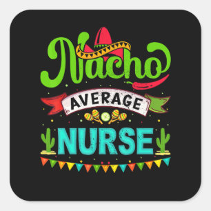 Cinco De Mayo Vintage-Mexikanischer-Nacho-Durchsch Quadratischer Aufkleber
