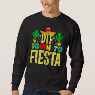 Cinco De Mayo Vintage-Mexikanisches Dtf-Runter zur Sweatshirt
