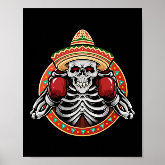 Cinco De Mayo Vintager mexikanischer Boxstil Great Poster (Vorne)