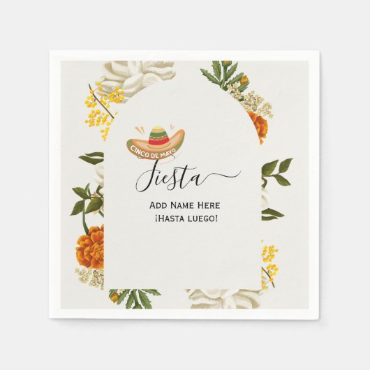 Cinco De Mayo-Watercolor Serviette (Vorderseite)