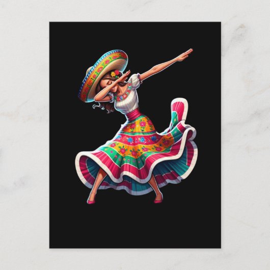 Cinco de Mayo Woman Postkarte (Vorderseite)