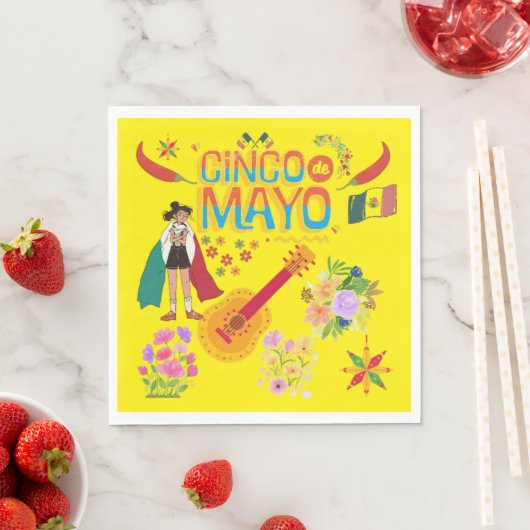 Cinco De Mayo yellow Serviette (Beispiel)