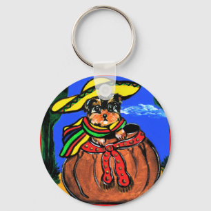 Cinco de Mayo Yorkie Poo Schlüsselanhänger