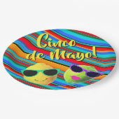 Cinco de Mayo Zitronen-Limonen-Papier-Serviette Pappteller (Schrägansicht)