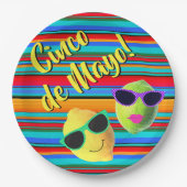 Cinco de Mayo Zitronen-Limonen-Papier-Serviette Pappteller (Vorderseite)