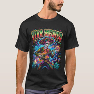 Cinco de Mayo Zucker-Schädel-Shirt Damen Mexikanis T-Shirt