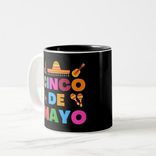 Cinco De Mayo Zweifarbige Tasse (Vorderseite Links)