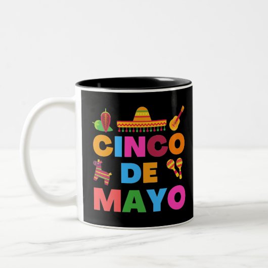 Cinco De Mayo Zweifarbige Tasse (Links)