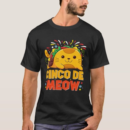 Cinco De Meo  Mexican Cat Cinco De Mayo Costume Ta T-Shirt (Vorderseite)