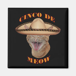 Cinco De Meow Cat Cinco De Mayo Mexiko Magnet