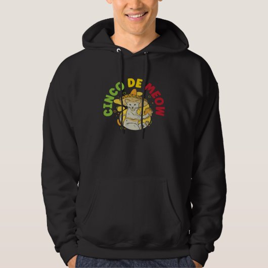 Cinco de Meow Cat  Mexico Pride Mexican Cinco De M Hoodie (Vorderseite)
