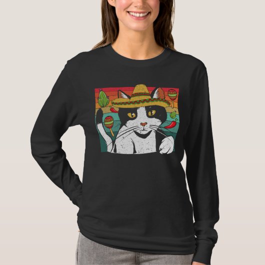 Cinco de Meow Cat Mexico Pride Mexican Cinco De M T-Shirt (Vorderseite)