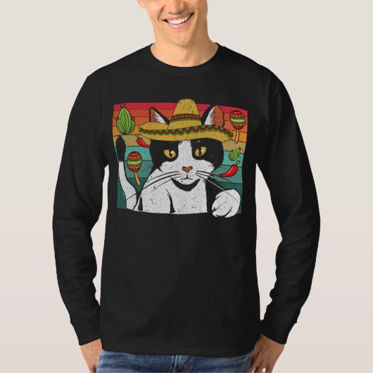 Cinco de Meow Cat Mexico Pride Mexican Cinco De M T-Shirt (Vorderseite)