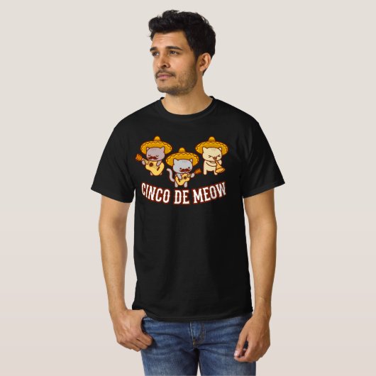 Cinco de Meow Cat T - Shirt (Vorne ganz)