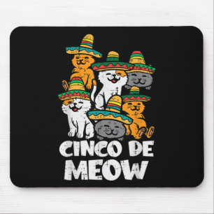 Cinco De Meow Cats Kitten Niedlich Cinco De Mayo W Mousepad