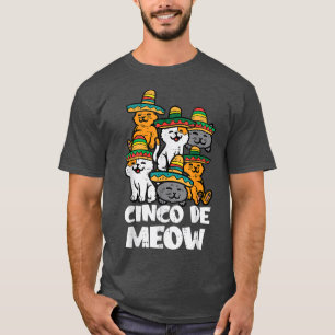 Cinco De Meow Cats Kitten Niedlich Cinco De Mayo W T-Shirt