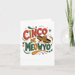 Cinco De Meow Funny Cat Sombrero Fiesta Spaß Cats Karte