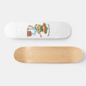 "Cinco de Meow" Gesang Cartoon Mustache Cat Skateboard (Horizontal)